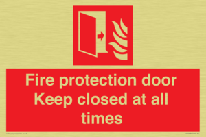 Fire protection door Keep closed at all times